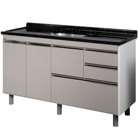 Gabinete para Cozinha Coliseu Gianduia 1,44 Metros - 586247 - a.J.Rorato Gabinete Cozinha Coliseu Pi