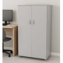 Ver imagem 2 de Armário Alto para Escritório Polar com Prateleiras com 2 Portas com Chave Cinza