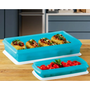 Ver imagem 1 de Tupperware Kit 2 peças Refri box Azul 3,5 Litros e 750ml. Tupperware Kit 2 peças Refri box Azul 3,5 