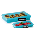 Ver imagem 2 de Tupperware Kit 2 peças Refri box Azul 3,5 Litros e 750ml. Tupperware Kit 2 peças Refri box Azul 3,5 