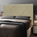 Ver imagem 2 de Cabeceira Cama Box Casal King Size Mali 195cm Veludo Bege - Abmaza