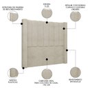 Ver imagem 3 de Cabeceira Casal King Cama Box 195cm Claire I02 Bouclê Bege - Mpozenato