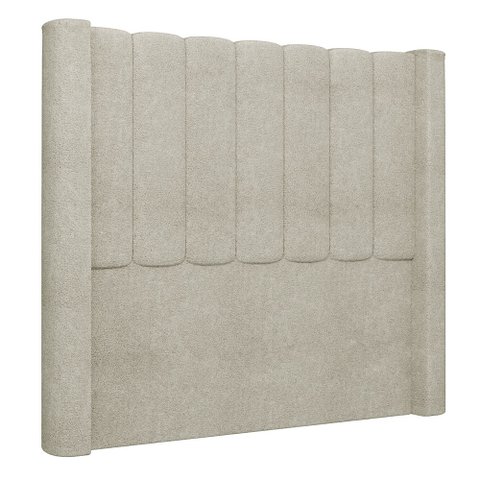 Cabeceira Casal King Cama Box 195cm Claire I02 Bouclê Bege - Mpozenato