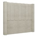 Ver imagem 1 de Cabeceira Casal King Cama Box 195cm Claire I02 Bouclê Bege - Mpozenato