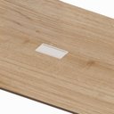 Ver imagem 4 de Mesa Reunião Escritório 6 Lugares 210x74cm Caixa de Tomadas e Pés Metal Industrial Executive Marrom/Carvalho Treviso/Branco