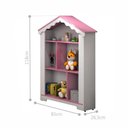 Ver imagem 2 de Estante Infantil Magic Branca Rosa MDF 85cm Branco e Rosa