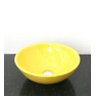 Kit com cuba louça amarela redonda,válvula e sifão - 1