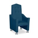Ver imagem 4 de Mini Cadeira Poltrona Infantil Troninho Decorativa Suede Azul Marinho