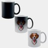 Caneca Mágica Muda de Cor Cachorro Bege Coração Fofo - 1