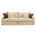 Ver imagem 4 de Sofá Dallas Linho Dois Módulos de 120cm B15 Meu Sofá Online A294 Linho Creme