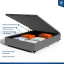 Ver imagem 5 de Cama Box Baú com Colchão de Molas Ensacadas Pillow Top Umaflex Vitta Casal 138cm