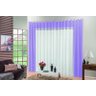 Cortina Com Lese Quarto e Sala 3,00m x 2,80m Lilás com Palha - 1