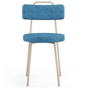Ver imagem 6 de Kit 06 Cadeiras Decorativas Estofada Sala Jantar Barcelona Arena L02 Linho Azul - Lyam