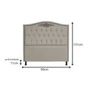 Ver imagem 2 de Cabeceira Imperio 90 cm Suede Branco