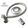 Engate Flexivel Trançado para Pia Aço Inox 40 Cm Acabamento Fosco Cor Prateado - 9
