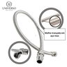 Engate Flexivel Trançado para Pia Aço Inox 40 Cm Acabamento Fosco Cor Prateado - 7