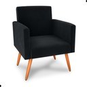 Ver imagem 4 de Jogo de Poltronas e Puff Livia Veludo Preto