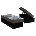 Ver imagem 1 de Cama Box Baú Solteiro: Colchão Molas SuperPocket Ensacadas Ortobom Fort Tech ISO + Base CRC Courano