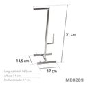 Ver imagem 3 de Papeleira De Piso C/ Revisteiro + Reserva Inox - Kromus ME0209