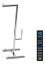 Ver imagem 2 de Papeleira De Piso C/ Revisteiro + Reserva Inox - Kromus ME0209
