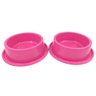 Kit 2 Comedouro Bebedouro N4 Anti Formiga Pet Cor: Rosa - 4