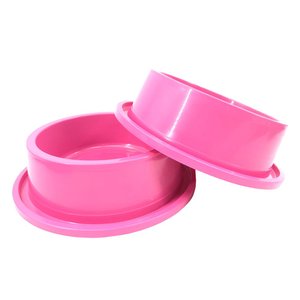 Kit 2 Comedouro Bebedouro N4 Anti Formiga Pet Cor: Rosa
