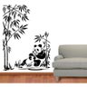 Adesivo de parede Urso panda filhote e bambu - P 55x80cm - 1