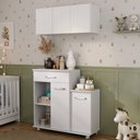 Ver imagem 2 de Cômoda/balcão Infantil com Armário 3 Portas Multimóveis Mp4211 Branca