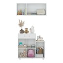 Ver imagem 6 de Cômoda/balcão Infantil com Armário 3 Portas Multimóveis Mp4211 Branca