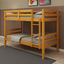 Ver imagem 1 de Beliche Solteiro Madeira Maciça Cor Mel com Grade de Proteção