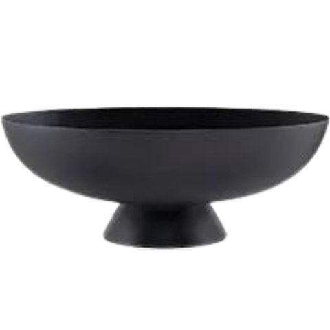 Centro de Mesa Preto Vasado em Metal Moas