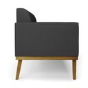 Ver imagem 5 de Kit 2 Poltronas Base de Madeira Fixa Castanho Marisa Corino D03 - D'Rossi Preto