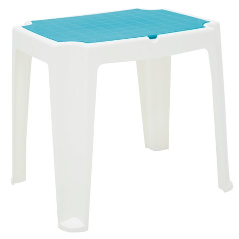 Mesa Tramontina Infantil Versa em Polipropileno Branco e Azul Tramontina