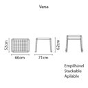 Ver imagem 2 de Mesa Tramontina Infantil Versa em Polipropileno Branco e Azul Tramontina
