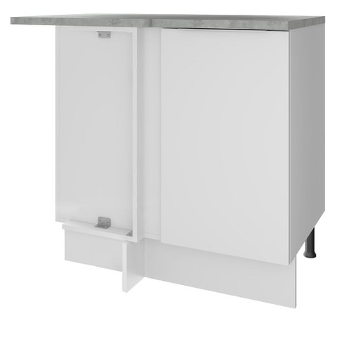 Balcão de Canto Madesa Stella 1 Porta Branco Cor:Branco