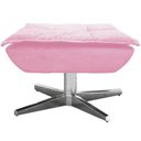 Ver imagem 2 de Puff Decorativo Base Giratória Cromada Charger Suede Rosa G19 - Gran Belo
