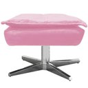 Ver imagem 3 de Puff Decorativo Base Giratória Cromada Charger Suede Rosa G19 - Gran Belo