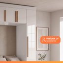 Ver imagem 5 de Guarda Roupa Solteiro Madrid 6 Portas de Bater MDP Closet Espaço para Cama 0,88m Branco Maxel Mó