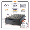 Ver imagem 3 de Conjunto Box Baú Queen Montreal Cinza 158x198x71 c/ Molas Ensacadas