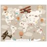 Adesivo Infantil Papel De Parede Mapa Mundi Gg 7m² Bebe M88 - 4