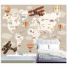 Adesivo Infantil Papel De Parede Mapa Mundi Gg 7m² Bebe M88 - 2