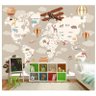 Adesivo Infantil Papel De Parede Mapa Mundi Gg 7m² Bebe M88 - 1