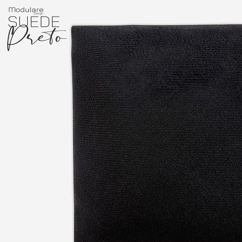 Cabeceira Pétala 120cm para Cama de Solteiro:suede Preto