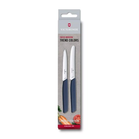 Conjunto Facas Victorinox Swiss Modern Edição Limitada - 2 Unidades - Azul - 6.9096.2l3