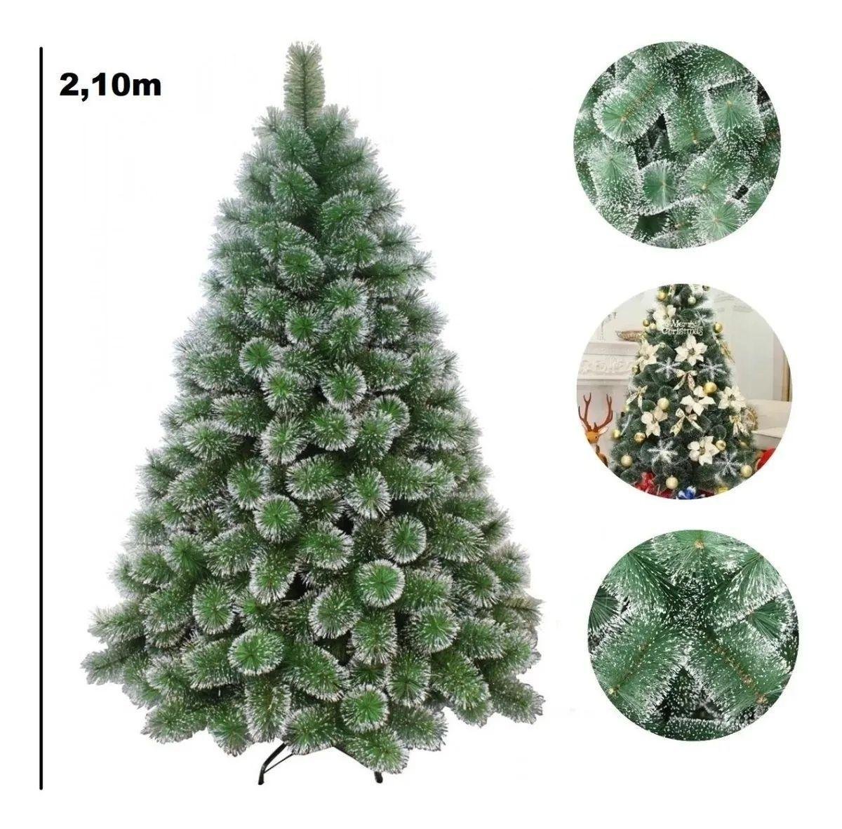 Árvore De Natal Grande Cheia Pinheiro Luxo 150cm 320 Galhos - R$ 243,9