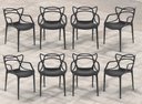 Ver imagem 1 de Kit com 8 Cadeiras Allegra Preta em Polipropileno Ideal para Sala de Jantar e Cozinha