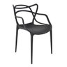 Kit com 8 Cadeiras Allegra Preta em Polipropileno Ideal para Sala de Jantar e Cozinha - 3