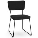 Ver imagem 1 de Cadeira Decorativa Estofada Para Sala De Jantar Allana L02 Suede Preto - Lyam Decor