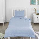 Ver imagem 2 de Capa Duvet Percal para Edredom Solteiro 180x240cm c/ Zíper - Azul + Fronha FASTLAR Capa Duvet Soltei