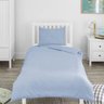 Capa Duvet Percal para Edredom Solteiro 180x240cm c/ Zíper - Azul + Fronha FASTLAR Capa Duvet Soltei - 2